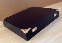 Leer Holz Etui Box für 12 Münzen Medaillen Geschichte der Seefahrt