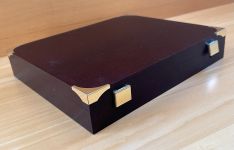 Leer Holz Etui Box für 12 Münzen Medaillen Geschichte der Seefahrt