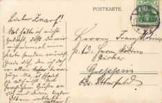 AK Zeitz Realschule Sachsen-Anhalt 1907 gelaufen Postkarte