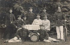 Fotokarte 1.WK Deutsche Soldaten Pickelhaube Stab I./ 179 Wurzen Sachsen
