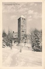 AK Reichenberg Liberec Liebiegwarte Winter Böhmen Postkarte
