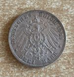 3 Mark 1911 Friedrich August König von Sachsen Kaiserreich Silbermünze