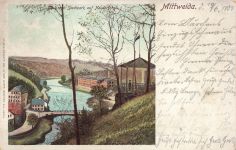 AK Mittweida Stadtpark Neudörfchen Sachsen 1901 gelaufen Postkarte