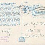 AK Mount Vernon Home of Washington USA Virginia 1923 gelaufen Postkarte