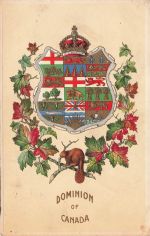 Dominion of Canada Wappenkarte Geprägt Postkarte AK 1920