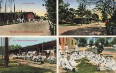 Panorama Montbé Straße Truppen Übungsplatz Zeithain Sachsen Postkarte AK 1915