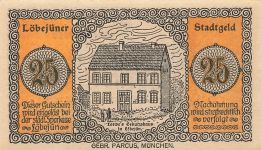 25 Pfennig Notgeld LÖBEJÜN Stadt