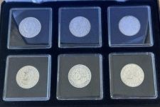 Münzsatz 2 Reichsmark Martin Luther 1933 A,D,E,F,G,J im Etui