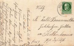 Gruß aus Babenhausen mit Stadtansicht und kleinen Mädchen Bayern AK 1916