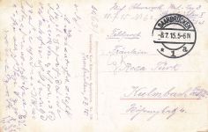 Blick auf das Bismarckdenkmal in Saarbrücken Saarland Postkarte AK 1915
