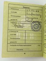 DDR NVA Wehrdienstausweis Offizier Leutnant Weißkeißel, UOS Rudolf Egelhofer