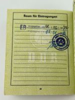 DDR NVA Wehrdienstausweis Offizier Leutnant Weißkeißel, UOS Rudolf Egelhofer