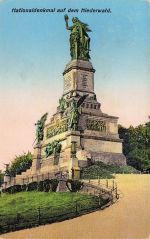 Nationaldenkmal auf dem Niederwald Rüdesheim am Rhein Hessen Postkarte AK 1933