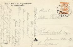 Blick auf Augustinerstraße mit Albrechtsrampe Wien Österreich Postkarte AK 1928