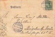 Gruss aus Hamburg Krahnhöft und Neue Elbbrücke Hamburg Litho Postkarte AK 1906