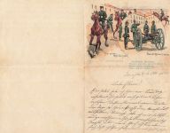 1.WK Brief Reitübungen Geschütze Artillerie Darmstadt 1908