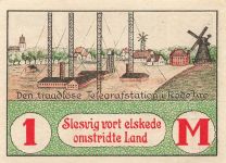 1 Mark x Notgeld, BRUNDE-ROTHENKRUG Gemeinde Rodekro DNS Dänemark 1922