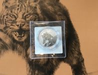 Kanada 20 Dollars 2014 Rotluchs Silber Probe