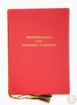 DDR Verdienstmedaille der NVA in Silber 900 Punze 4 Urkunde Oberstleutnant 1970