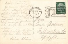 Am Wasserturm in Mannheim Baden-Württemberg Postkarte AK 1938