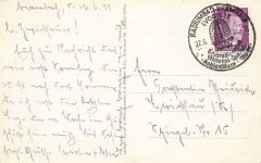Schwarzer Turm in Eger Sudetenland Postkarte AK 1944