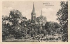 AK Bromberg Regierungspark Kirche Westpreussen 1915 gelaufen Postkarte
