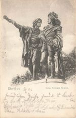 Hutten Sickingen Denkmal in Ebernburg Rheinland-Pfalz Postkarte AK 1906