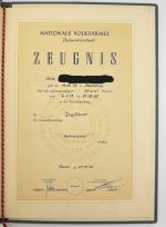 DDR Zeugnis Offiziershochschule der Landstreitkräfte „Ernst Thälmann“ 1960