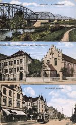 Anstalt, Kirche und Lindenstrasse in Graudenz Westpreussen Postkarte AK 1914