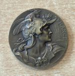 Bronze Medaille Marianne D'AMUNDSEN et de GUILBAUD 1928 Frankreich