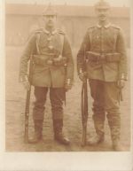 Fotokarte 1.WK Portrait deutsche Soldaten Pickelhaube 100