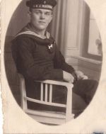Fotokarte 1.WK Portrait deutscher Matrose Mützenband S.M.S. Oldenburg