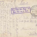 Fotokarte 1.WK Deutsche Soldaten Res.-Fuss.-Art.-Regt.10 im Westen