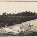 Fotokarte 1.WK nackte Soldaten 8/98 beim Baden im Osten