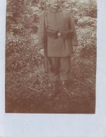 Fotokarte 1.WK Landsturm Soldat Kragenspiegel XIX Landsturm Batl.Leipzig