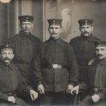 Fotokarte 1.WK deutsche Soldaten Schulterklappe 72 Eilenburg