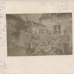 Fotokarte 1.WK deutsche Soldaten 3.Fuss Art.Mun.Kol. bei Artois Frankreich