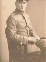 Fotokarte 1.WK Deutscher Offizier Weihnachten 1915 Flandern Belgien