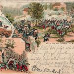 AK 1.WK Schlacht Gravelotte-St. Privat Soldaten 1907 Patriotika Postkarte Litho