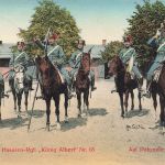 AK 1.WK Patrouille Sachsen Husaren Regiment Nr. 18 König Albert Großenhain 1915