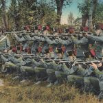 AK 1.WK Gefecht zu Fuß Sachsen Husaren Regiment Nr. 18 König Albert Großenhain