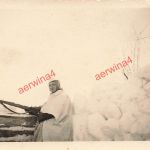 Deutscher Soldat im Wintertarn Geschütz Feuerstellung in Orel Russland Ostfront