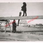 Deutsche Pioniere Bauarbeiten an Dnepr Brücke Schkloff Ostfront