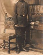 Fotokarte 1.WK Portrait deutscher Soldat Schulterklappe 53 Bromberg Westpreussen