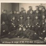 Foto AK 1.WK Gruppenfoto deutsche Soldaten Inf.-Regt. 104 Chemnitz Sachsen
