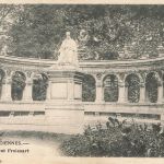 AK Valenciennes Monument Froissart Frankreich 1915 gelaufen Postkarte
