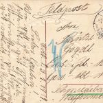 AK 1.WK Spruchkarte In Treue fest Reichsfahne 1917 gelaufen Patriotika Geprägt