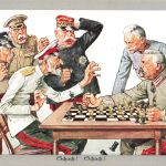 AK 1.WK Schach Schach spielen Hindenburg ungelaufen Patriotika Postkarte