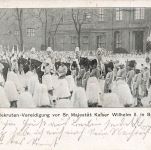 AK 1.WK Rekruten-Vereidigung Kaiser Willhelm II Berlin 1908 Patriotika Postkarte