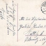 AK 1.WK Spruchkarte kleiner Soldat Schwert gelaufen Patriotika Postkarte